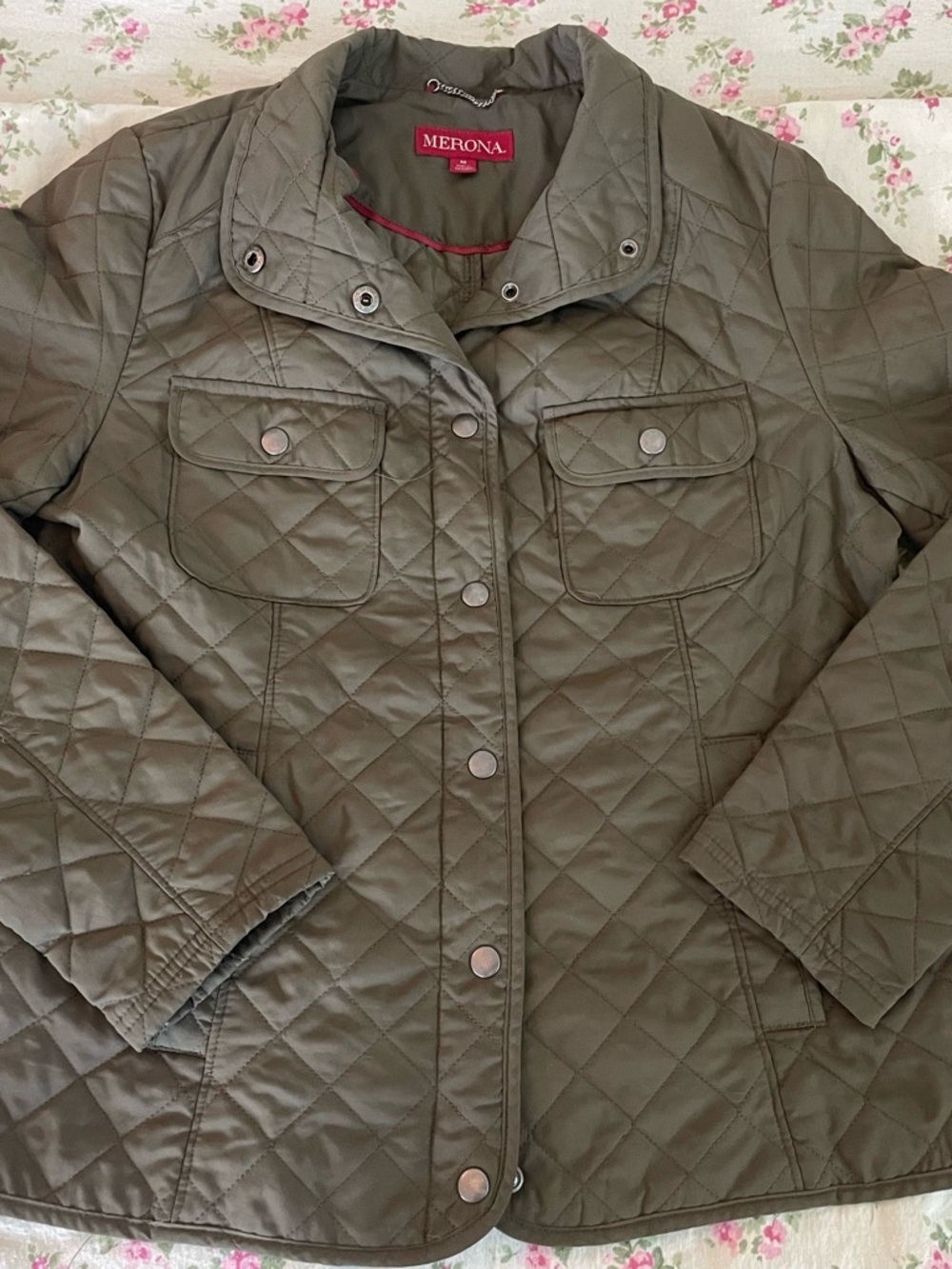 Merona Olive Quilted Women's Puffer Jacket